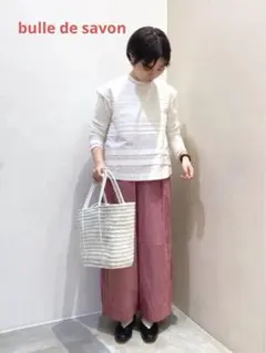 ギンガムチェック　ピンタックパンツ bulle de savon（追記あり）