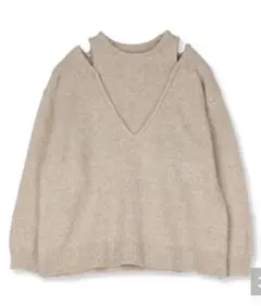 レディースニットプルオーバー (tal. by yumi) ベージュ