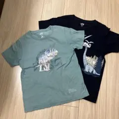 ジュラシックパーク　ユニクロ　恐竜デザインTシャツ2枚セット 130cm