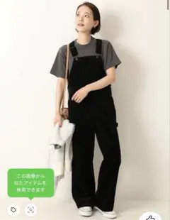 Spick and Span ブラック オールインワン サイズ38 サロペット Spick＆Span 「Spick & Span」 オールインワン 38 ブラック