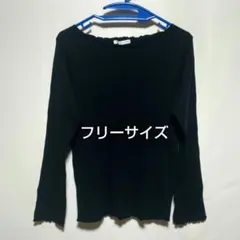 E hyphen world gallery　長袖リブニット　コットンカットソー