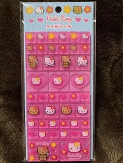 タイルシール　ハローキティ　ピンク