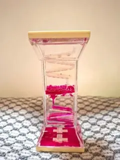 オイルタイマー　水時計　スロープタイプ　ピンク　プレイタイマー 液体タイマー