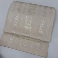 ピ*ー様 ちぐさ織 名古屋帯 献上柄の八寸 正絹AO-4597