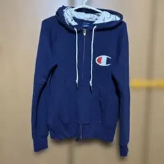 Champion ネイビー フルジップパーカー