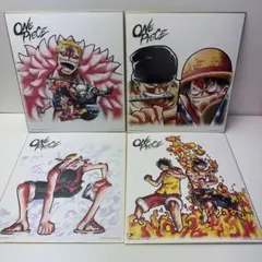 一番くじ ワンピース BATTLE SELECTION 色紙　4点セット　まとめ