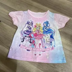 新品未使用 プリキュア アイドル ピンク 半袖 Tシャツ パジャマ