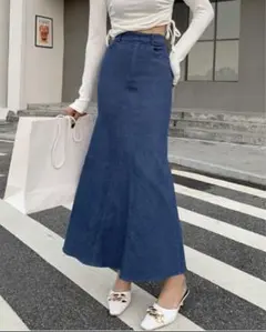 デニムロングスカート ロングスカート