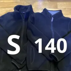 UNIQLO 黒 フリースジャケット 140サイズ、Sサイズ