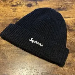 Supreme 黒 ニット帽・ビーニー フリーサイズのサムネイル