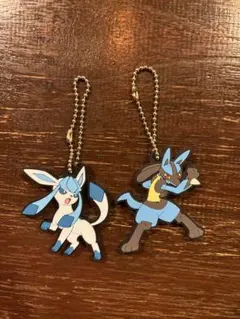 ポケモン　ラバーマスコット　グレイシア　ルカリオ　キーチェーン