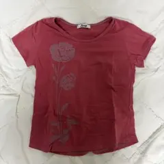 Soup ローズ柄 半袖Tシャツ カットソー ピンク 韓国のサムネイル