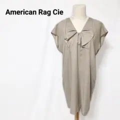 ​【美品】アメリカンラグシー リボンデザイン ワンピース シャンパンベージュ F
