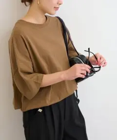 ジャーナルスタンダードレリューム　ギャザーヘムショートスリーブTシャツ