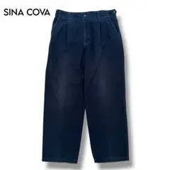 【SINA COVA】ロゴ刺繍 ツータック ワイドパンツのサムネイル