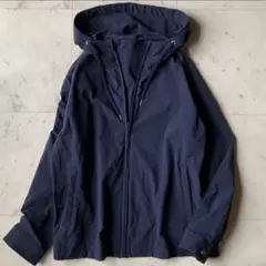 美品 レリューム 軽撥水 ストレッチパッカブルマウンテンパーカー ネイビー 袋付