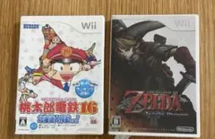 Wii 桃太郎電鉄16 ゼルダの伝説 トワイライトプリンセス 2本セット 桃鉄