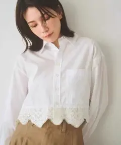 新品・未使用】MARILYNMOON ヘムレースフレアシャツ - メルカリ