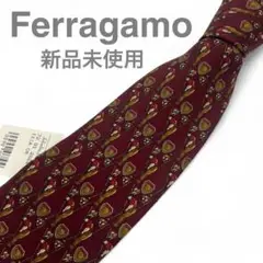 新品 タグ付き Ferragamo フェラガモ ネクタイ シルク