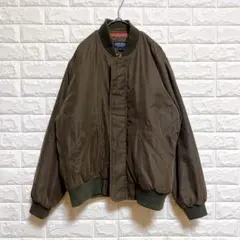 ALLEN JOLLY【L】ブルゾン 無地 茶 秋冬 通勤 美品 古着