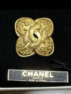 CHANEL シャネル　クローバー　ブローチ　ランバス