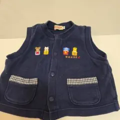 ミキハウス MIKI HOUSE　ベビーベスト ネイビー 80