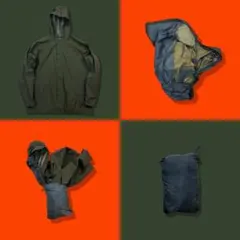 90s ランズエンド ゴアテックスパッカブルシェルジャケット オリーブ カーキ