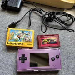 GAME BOY micro パープル 本体とソフト付き