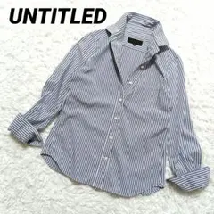 アンタイトル　UNTITLED　シャツ長袖　ブラウス　レディース　ストライプ　M