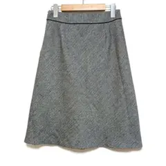 CHEPI　シェピ　ウール混合 ヘリンボーン柄 ひざ丈スカート