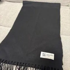 Johnstons of Elgin カシミア100% マフラー ブラック