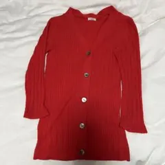IÉNAランダムリブマリンカーディガン レッド