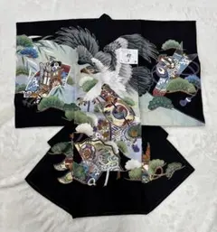 お宮参り　男の子　着物(長襦袢付) 掛け着一つ身【No.934】新品 地模様入り