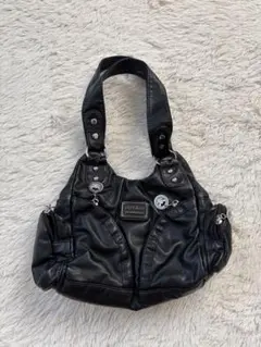 ブラック ハンドバッグ 革