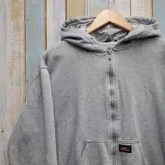 HB25☆ディッキーズ☆ジップアップパーカー☆ワンポイントロゴタグ☆XL