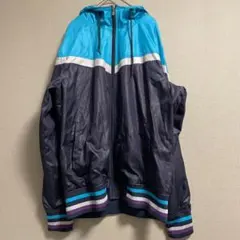 【訳あり】 しまむら ジャケット ブラック ブルー フード付 ジップアップ LL