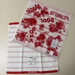 PEANUTS フェイスタオル 2枚セット