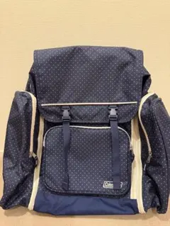 更に更に値下げしました！未使用に近いColemanネイビー・ドット柄バックパック