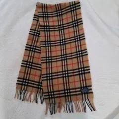 Burberry 100%カシミヤ チェックマフラー