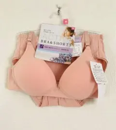 ノンワイヤーブラジャー＆ショーツ ピンク M