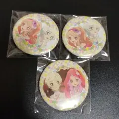 アイカツスターズ イオン チーズソフトクッキー 缶バッジ 香澄 エルザ レイ