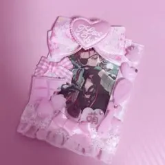 硬質ケース デコケース ハンドメイド ピンク ねこ