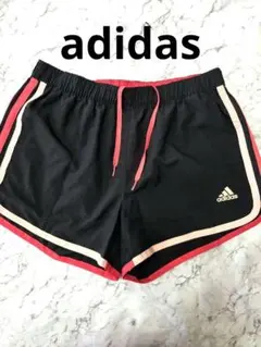 adidas 陸上パンツ ブラック ピンク　ランニングパンツ　レディースMのサムネイル