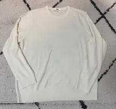 UNIQLO アイボリー メリノクルーネックセーター XXL