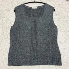 CORDIER コルディア　ケーブル編みニットベスト 日本製 シルク45%混