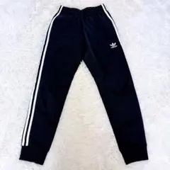 【美品✨】adidas ストライプ ジャージ ジョガーパンツ ブラック