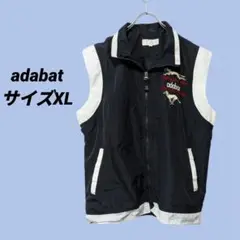 アダバット【adabat】サイズXL　ベスト ネイビー×ホワイト　ブランドロゴのサムネイル