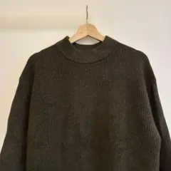 ユニクロ　スフレヤーンモックセーター　オリーブ　Lサイズ