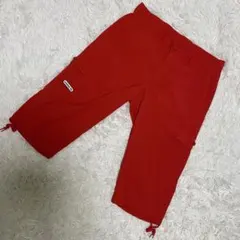 テーラーメイド　アディダス　ゴルフ　パンツ　7分丈　赤　レッド