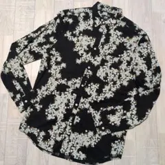 H&M 長袖 シャツ メンズ 総柄 花柄 Ｓサイズ Мサイズ コットン